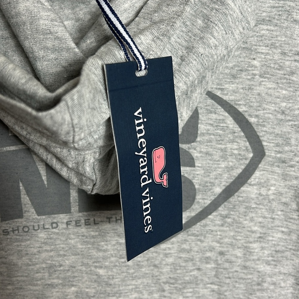 Vineyard Vines Men’s Size Small Long Sleeve Gray Hoodie Pullover Football Shirt - Picture 5 of 7